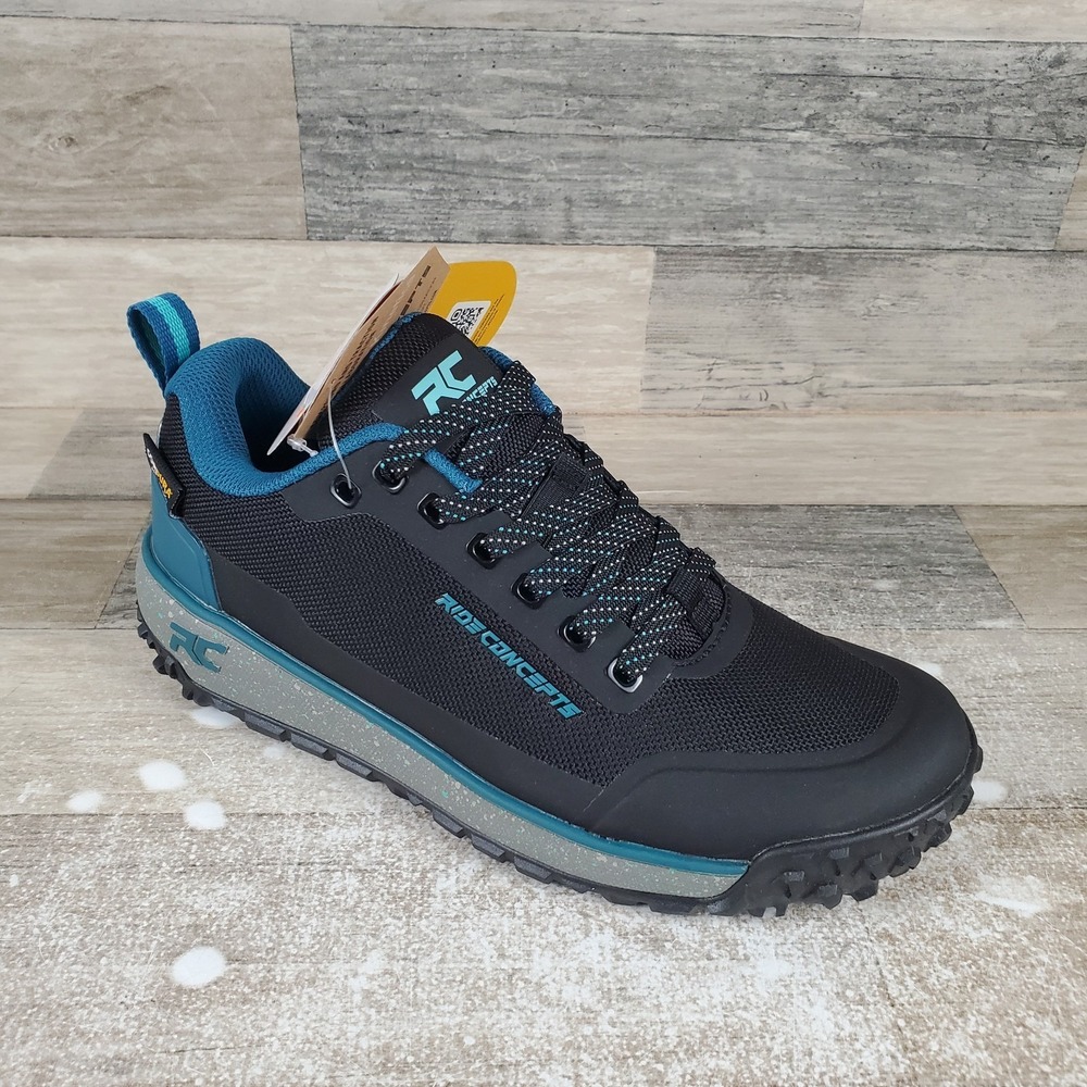 Ride Concepts Flume Womens Mountain Shoes Sz 7 Black Tahoe Blue Lace Up Sneakers